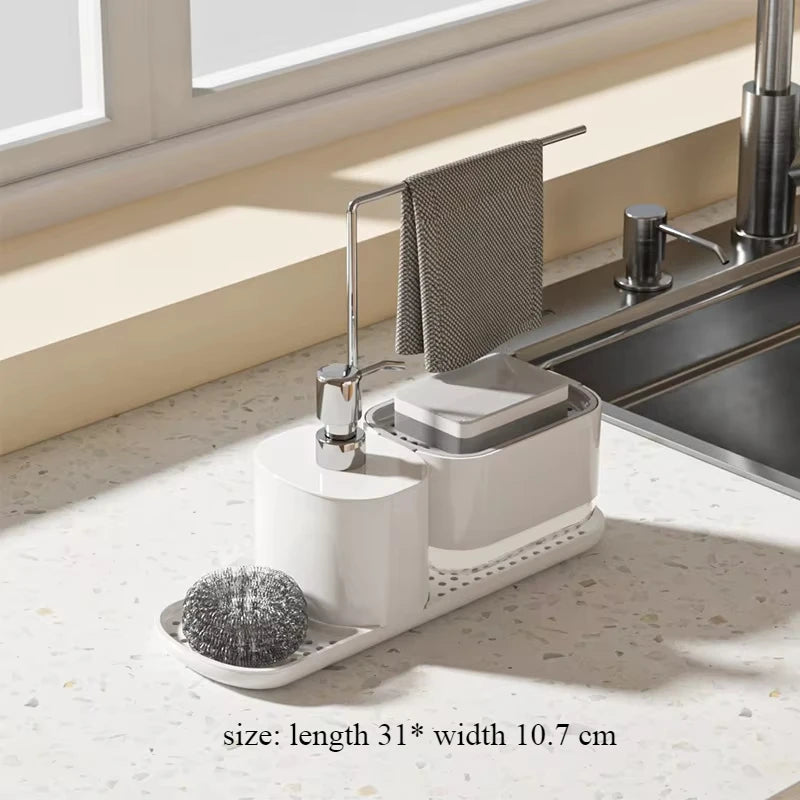 Household Automatic Liquid Box Desktop Hand Sanitizer Storage Box Bathroom Countertop Towel Rack Creative Soap Holder Peaceful Pleasures Health and Wellness b