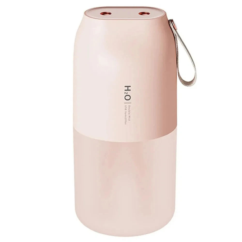 HOMEFISH Wireless Dual Nozzle Mini Humidifier with LED Light