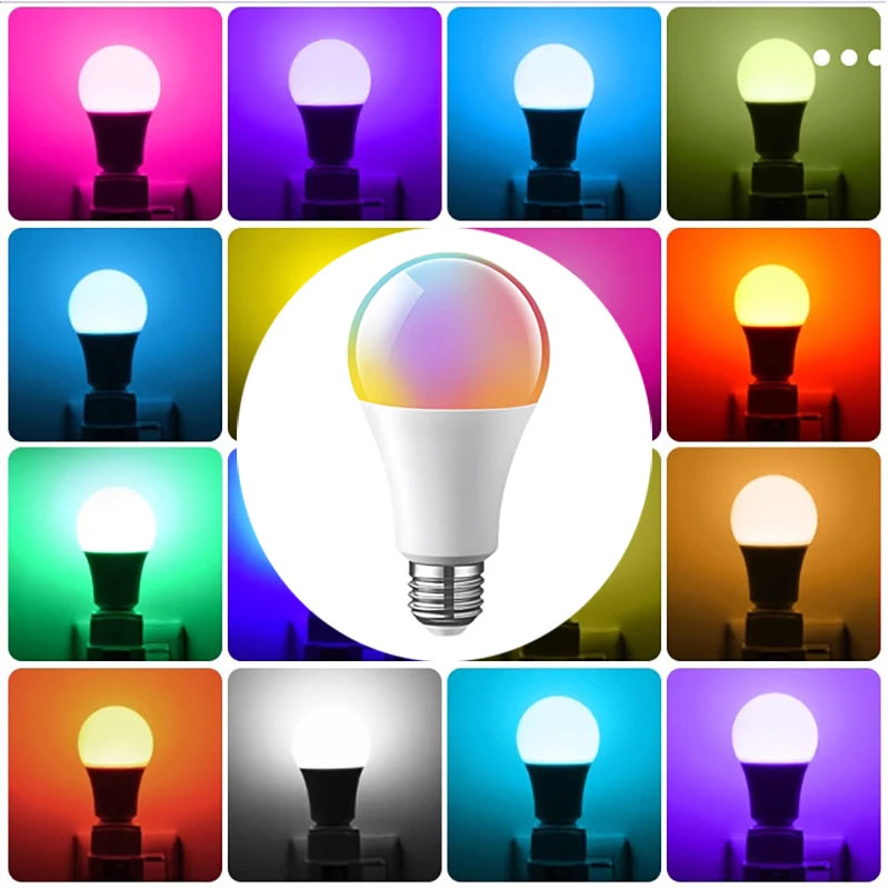 RGBW LED Bulb E27 Base 220V Dimmable Multicolor with Remote Control 16 Colors Household Neon Lighting Atmosphere Create Peaceful Pleasures Health and Wellness