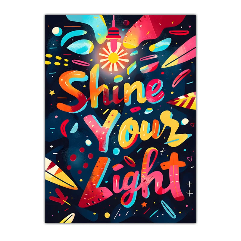 Nordic Wall Art Colorful Motivational Quote Inspirational Canvas Painting Modern Style Poster Prints Living Room Wall Decor Peaceful Pleasures Health and Wellness 04 21X30cm No Frame China Mainland