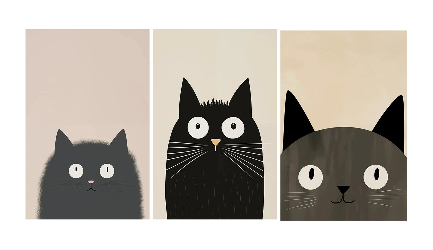 Cute Cat Canvas Wall Art Print – Kids Room & Nursery Decor Canvas Wall Art Print Peaceful Pleasures Health and Wellness 61773-92 50x70cm Unframed