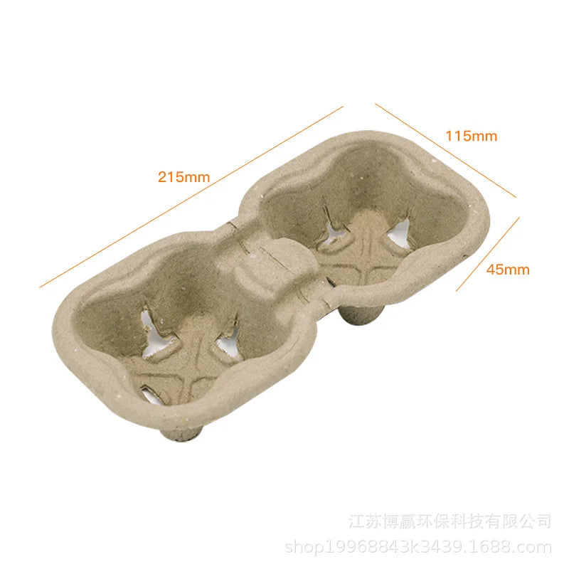 80 or 40PCS for one Pack Coffee Cup Holder Made of Pulp Paper for Takeaway Drinks Package for Coffee Shop Wholesale Drops Ship Peaceful Pleasures Health and Wellness