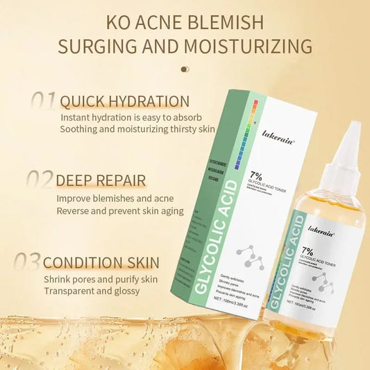 Glycolic Acid 7% Toning Solution Ordinary Acne Remover Lifting Firming Wrinkles Glowing Facial Skin Care Glycolic Acid Toner Peaceful Pleasures Health and Wellness