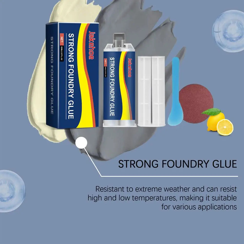 Metal Casting AB Repair Agent Waterproof Metal Sealant Strong Bond For Stainless Steel Copper Aluminum High Temp Resistant Peaceful Pleasures Health and Wellness