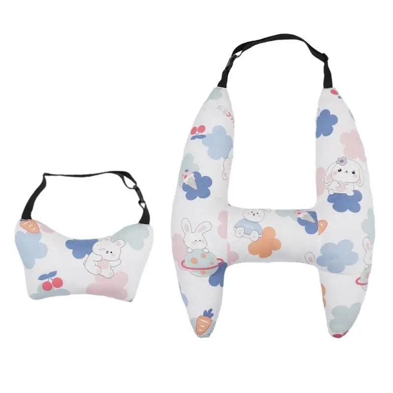 Kids H-Shaped Car Travel Pillow – Neck & Head Support