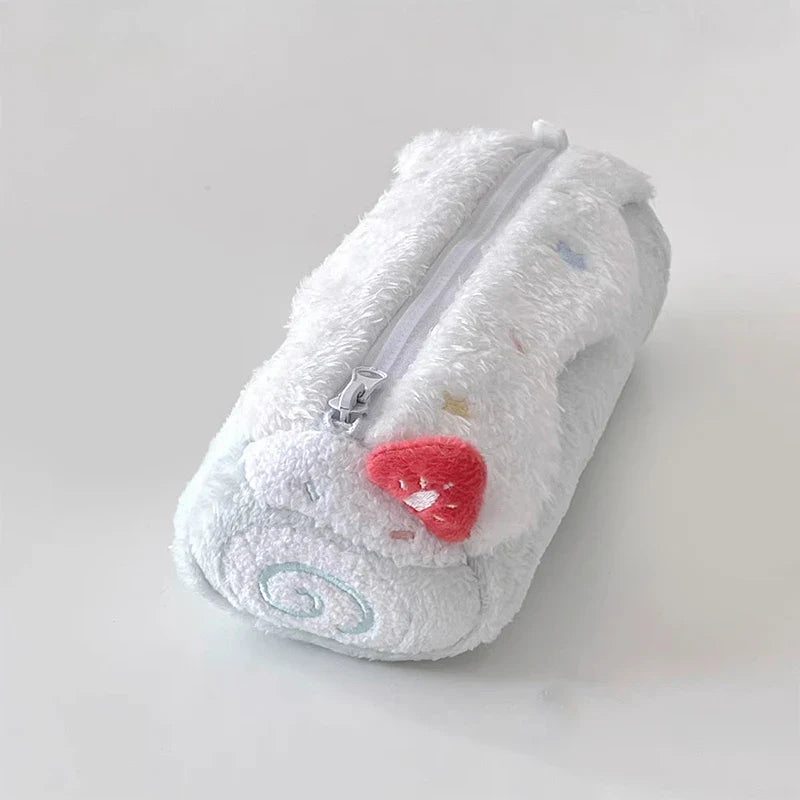 Kawaii Swiss Roll Plush Pencil Case & Cute Cosmetics Bag