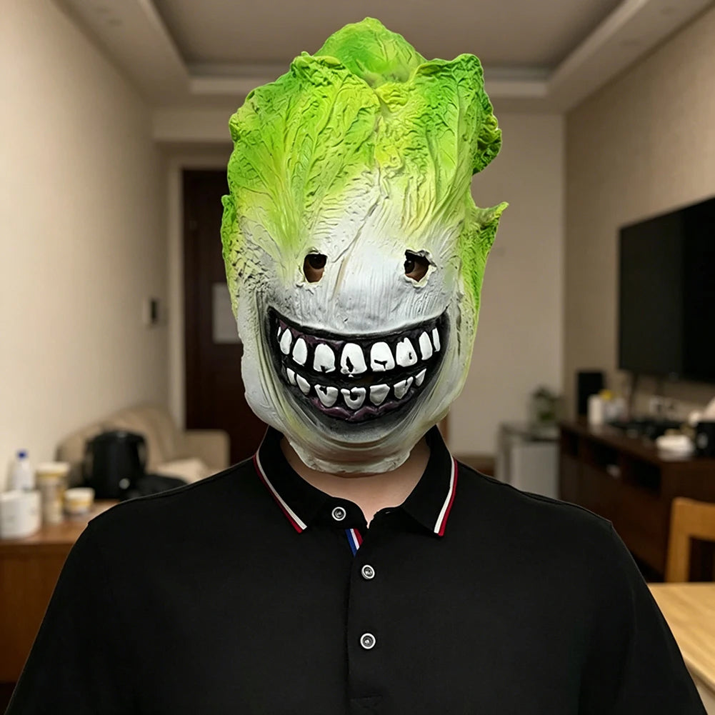 Funny Cabbage Head Mask | Silicone Vegetable Party Headwear