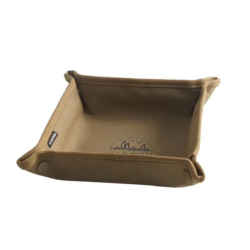 New Portable Folding Square Camping Organizer Tray - Compact Home and Travel Storage Box for Clutter-Free Camping Outdoor Peaceful Pleasures Health and Wellness