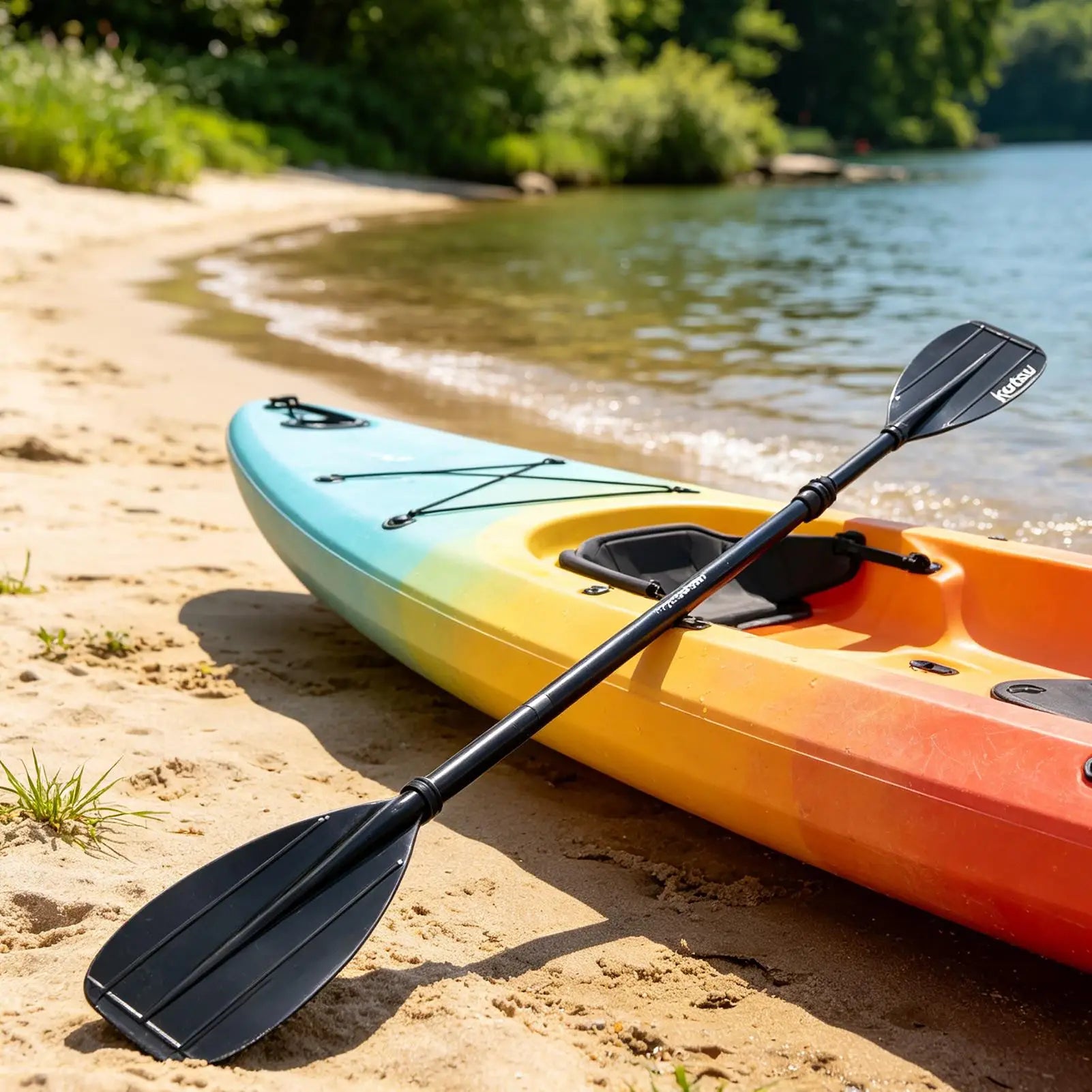 2-Section Carbon Fiber Kayak Paddle | Lightweight Double-Blade Kayak Paddle Peaceful Pleasures Health and Wellness