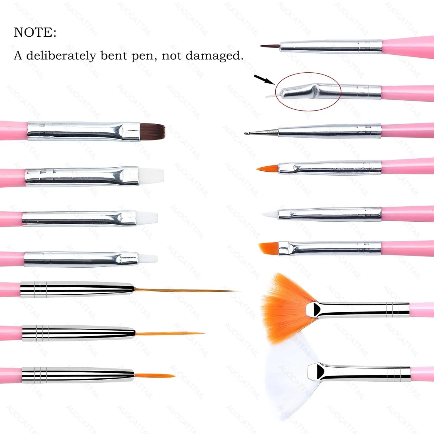 15pcs Fine Detail Paint Brush Set Acrylic UV Gel Drawing Dotting Manicure Nail Art Design Tools Makeup Accessorie Gel Brush Peaceful Pleasures Health and Wellness
