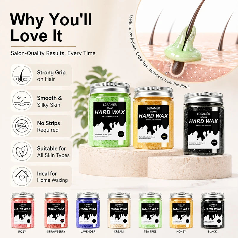 Hard Wax Beans for Painless Hair Removal – 80g/380g