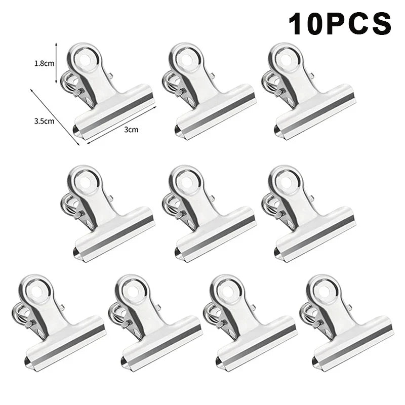 10-Pack Stainless Steel Food Bag Sealing Clips – Airtight & Reusable
