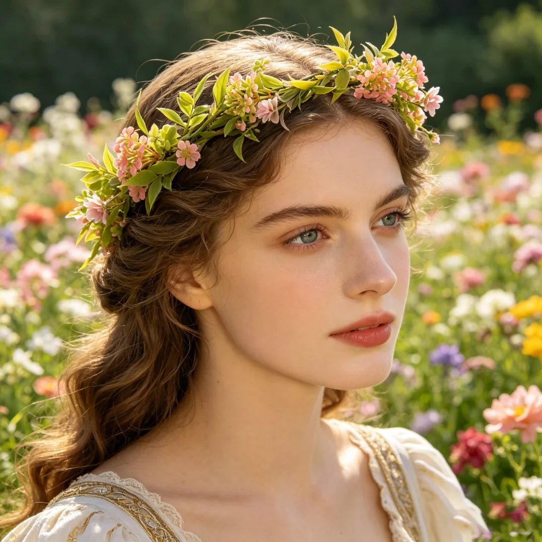 Bohemian Wreath Imitation Flower Hairband Women Fashion Wedding Hair