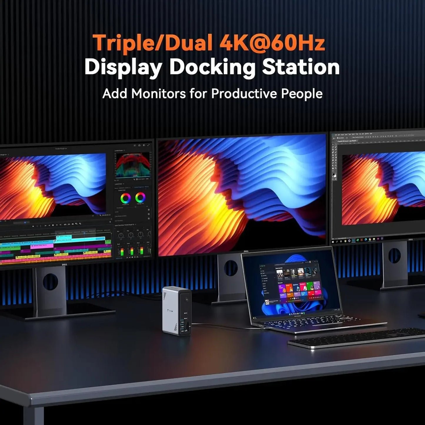 18-in-1 USB C Docking Station for Laptops, Triple 4K Display with 9 USB Ports, Gigabit Ethernet & PD3.0 Peaceful Pleasures Health and Wellness