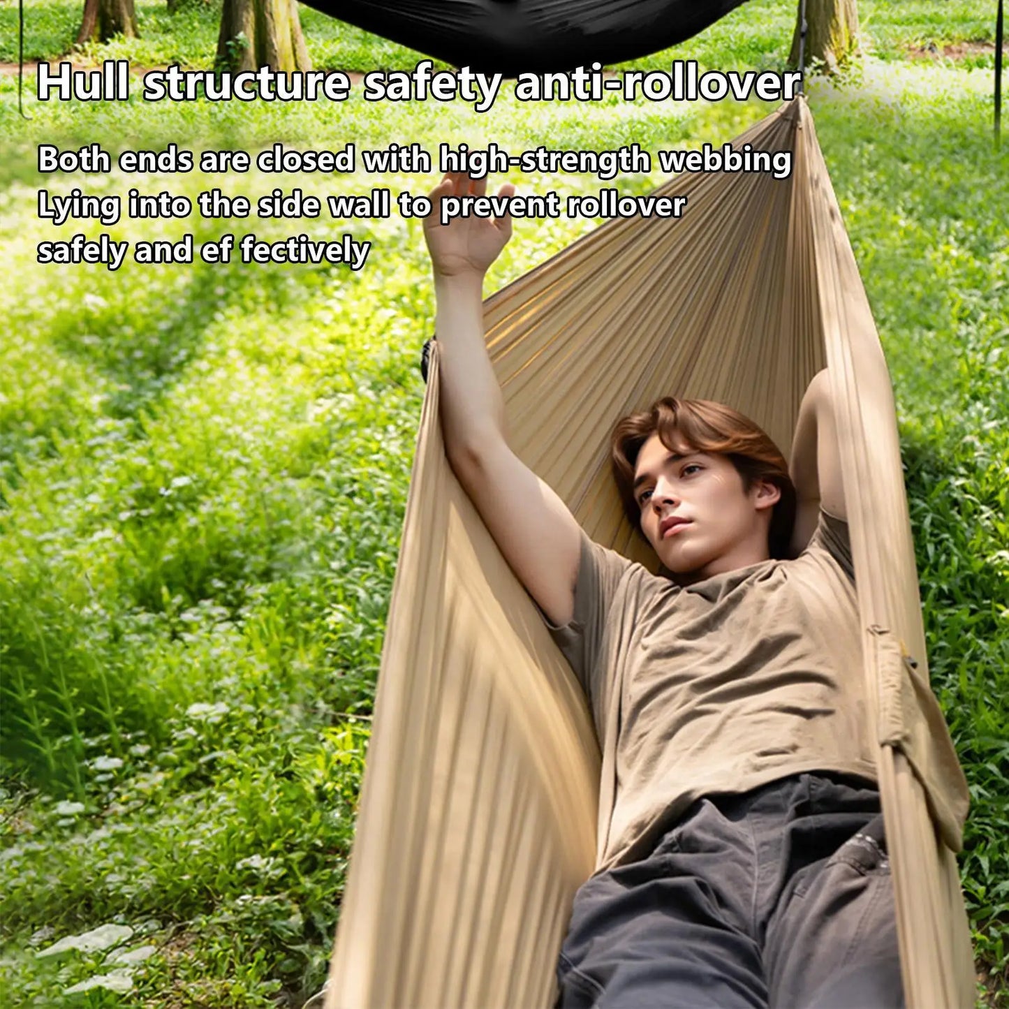 Double Hammock Lightweight Portable Anti-Tip Swing for 2