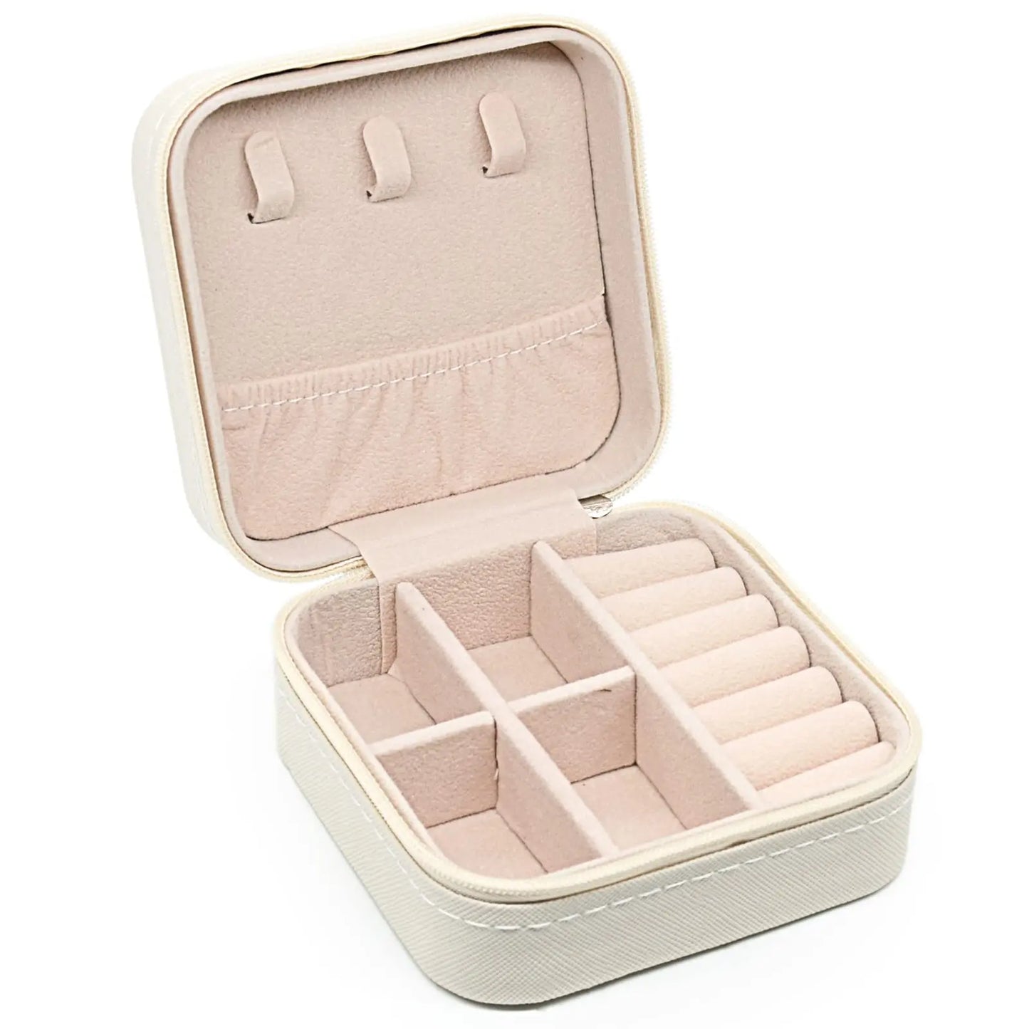Mini PU Leather Jewelry Organizer Box | Travel Storage Case