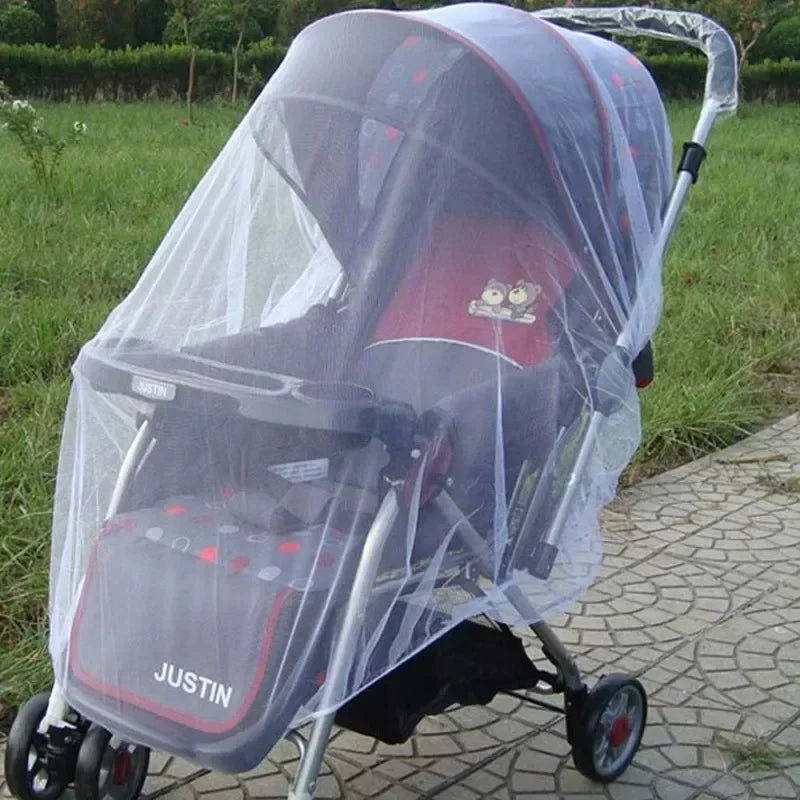 Baby Stroller Mosquito Net Encrypted Mesh Full Cover Insect Protection Breathable Adjustable Mosquito Net for Stroller Car Seat Peaceful Pleasures Health and Wellness 1pc 150cm