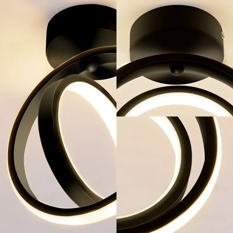 Modern 2-Ring LED Ceiling Light | Kitchen, Office & Balcony