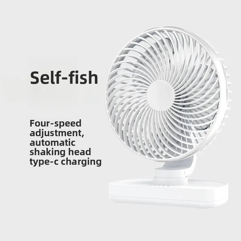 URGGU USB Rechargeable Oscillating Desktop Fan – 7W