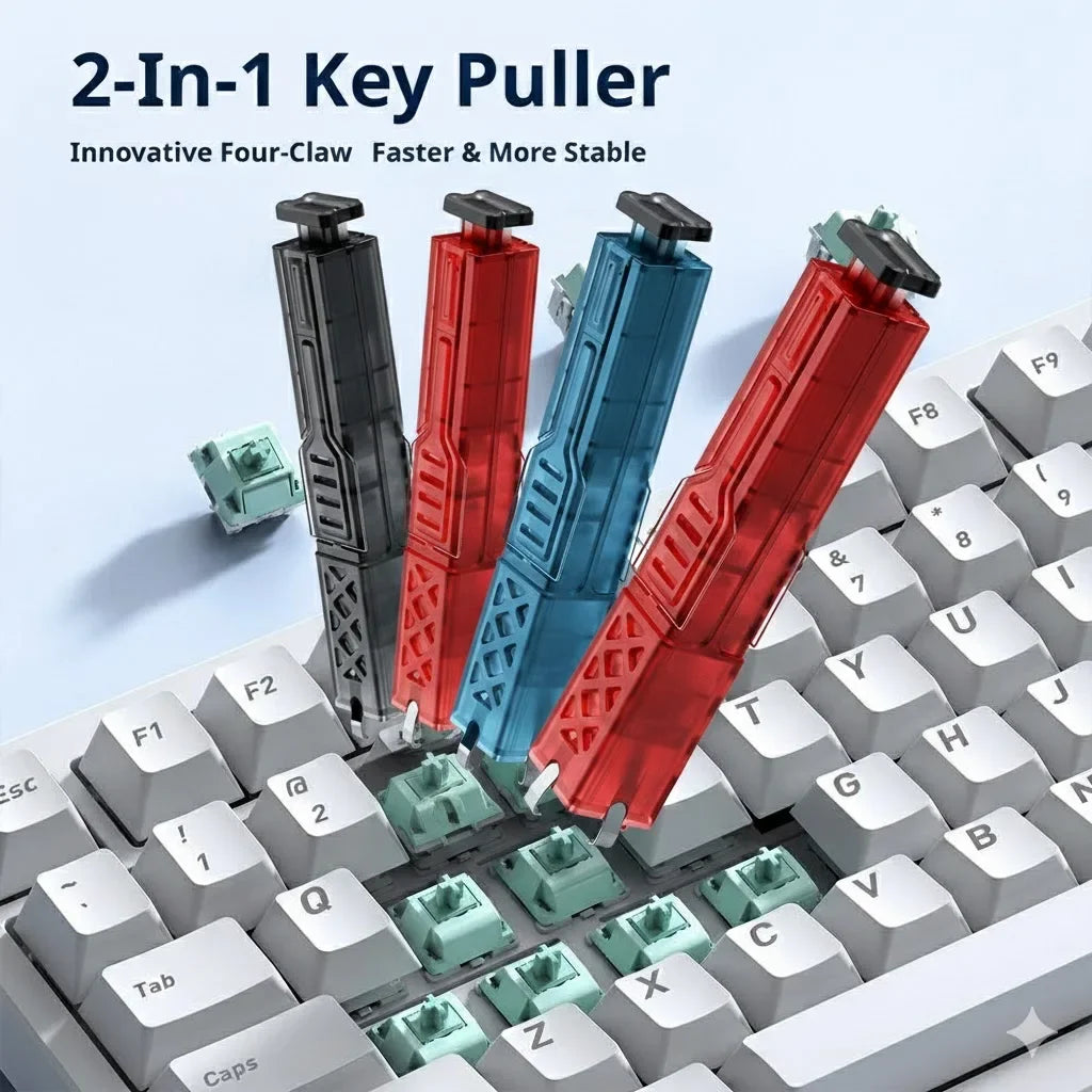 2-in-1 Keyboard Keycap Puller Switch Extractor Tool Universal Key Cap Shaft Remover Kit For Gaming Keyboard Repair Peaceful Pleasures Health and Wellness