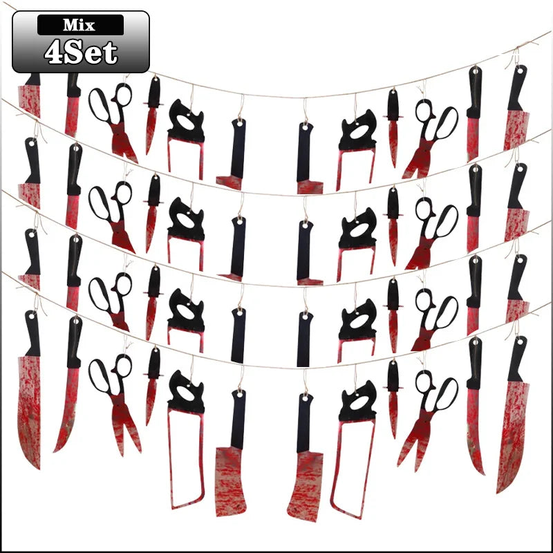 Bloody Halloween Banner Horror Hanging Decoration | 1–4 Set