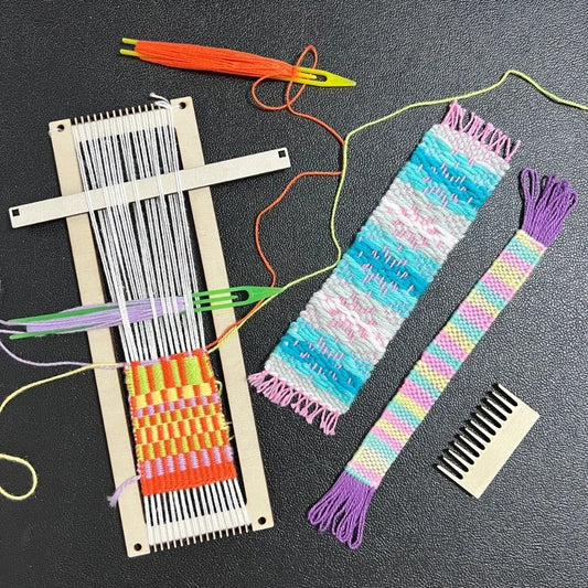 Wooden Mini Loom Kit – DIY Hand Weaving Frame for Yarn Crafts Mini Weaving Loom Oasis Select