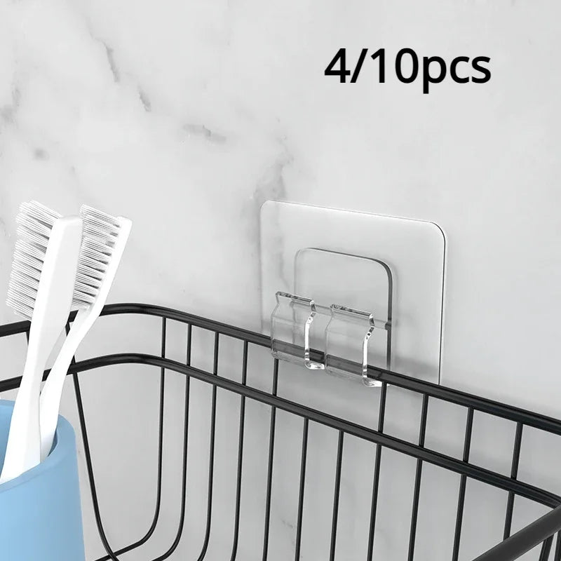 Adhesive Wire Rack Hooks 4-Pack | Kitchen Storage Organizer