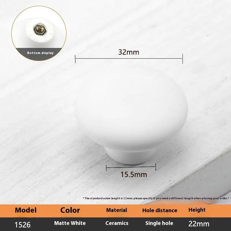 1pc Children's Furniture Handles Nordic Ceramic Children Room Cabinet Handles Macaron Colorful Round Drawer Knobs And Pulls Peaceful Pleasures Health and Wellness A32