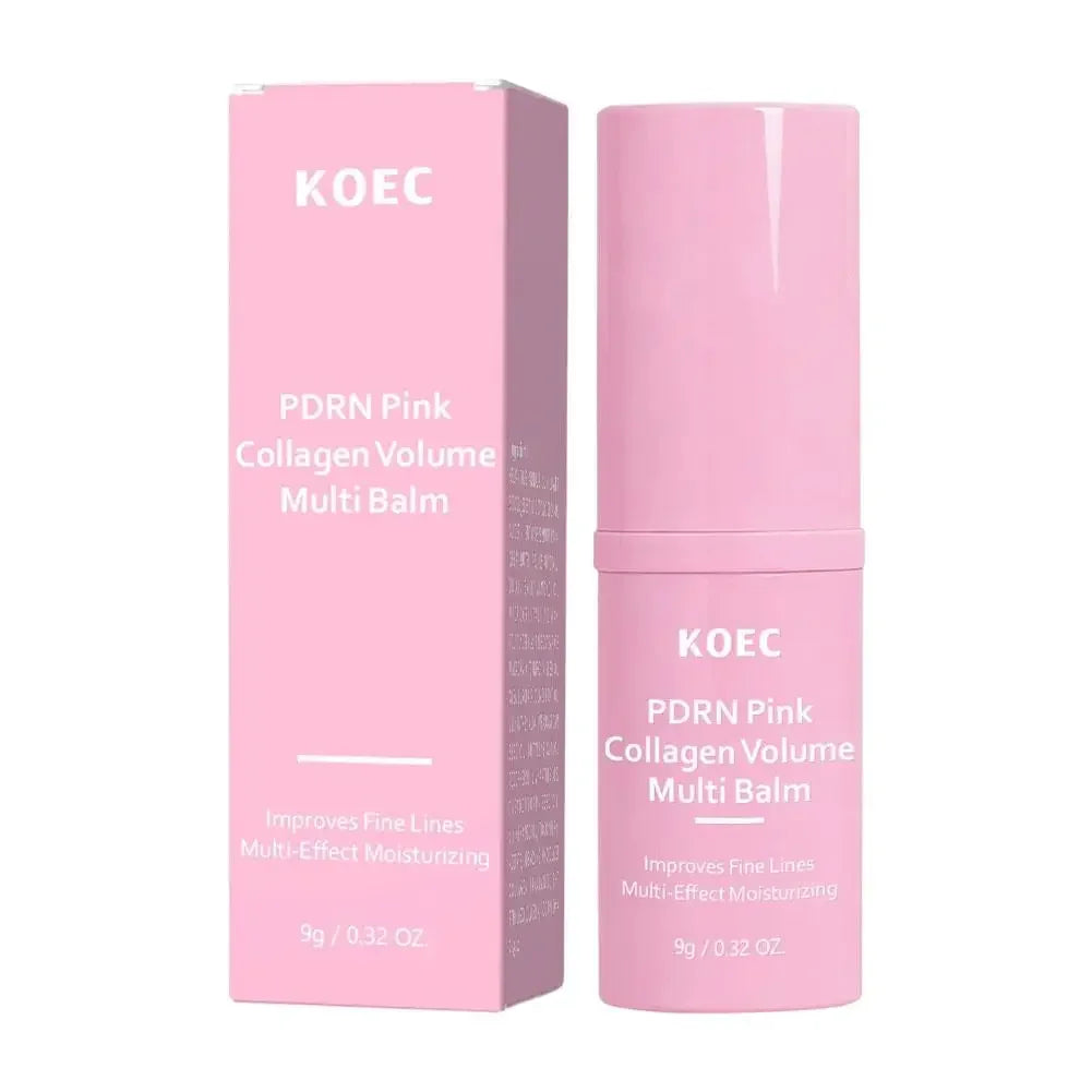 White Truffle Multi Balm Stick & PDRN Pink Collagen Volume Serum Stick Moisturizing Glowy Fade Fine Lines Finish Solid Skincare Peaceful Pleasures Health and Wellness Pink Collagen