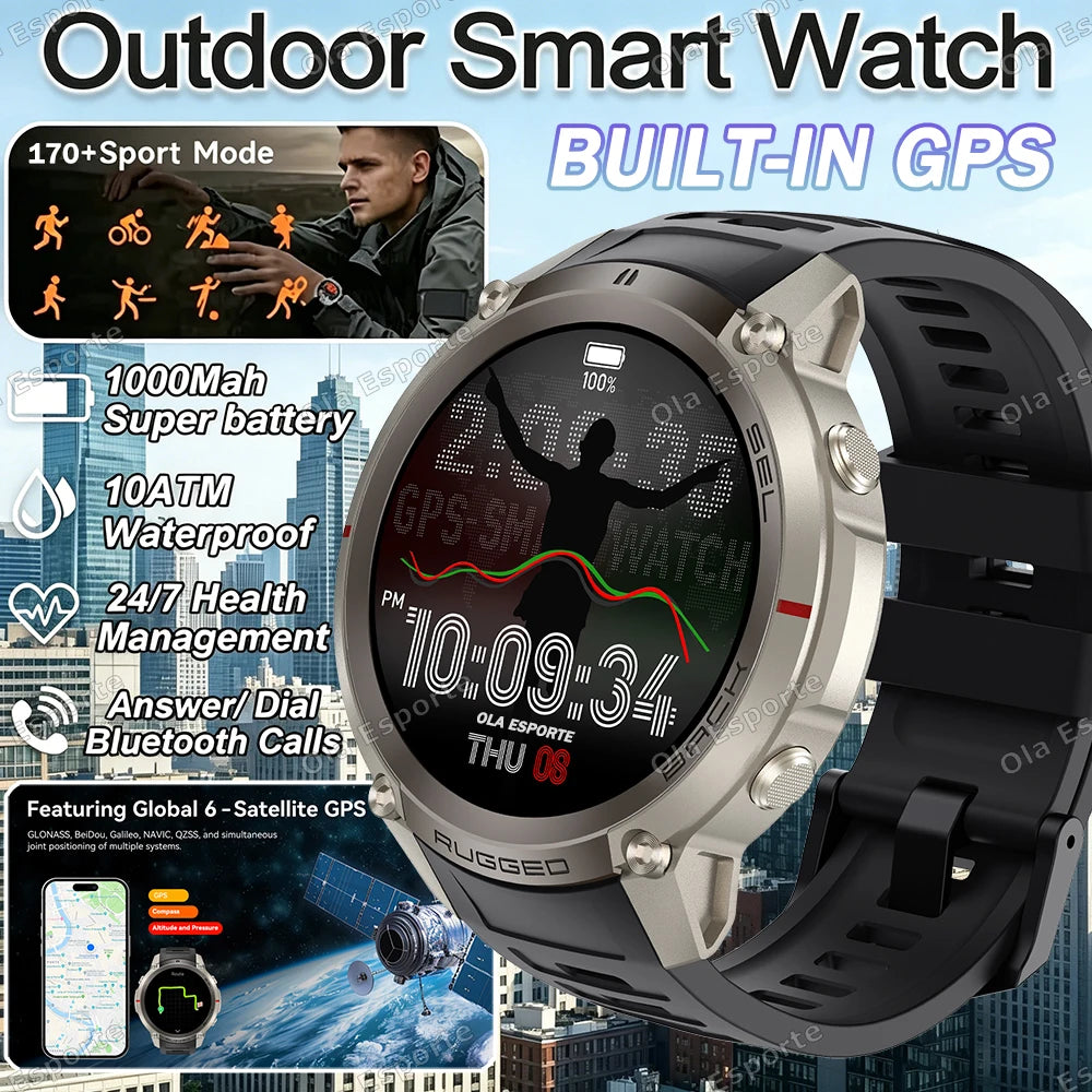 Ola Esporte GPS Smartwatch AMOLED 5ATM | 170+ Sports Modes