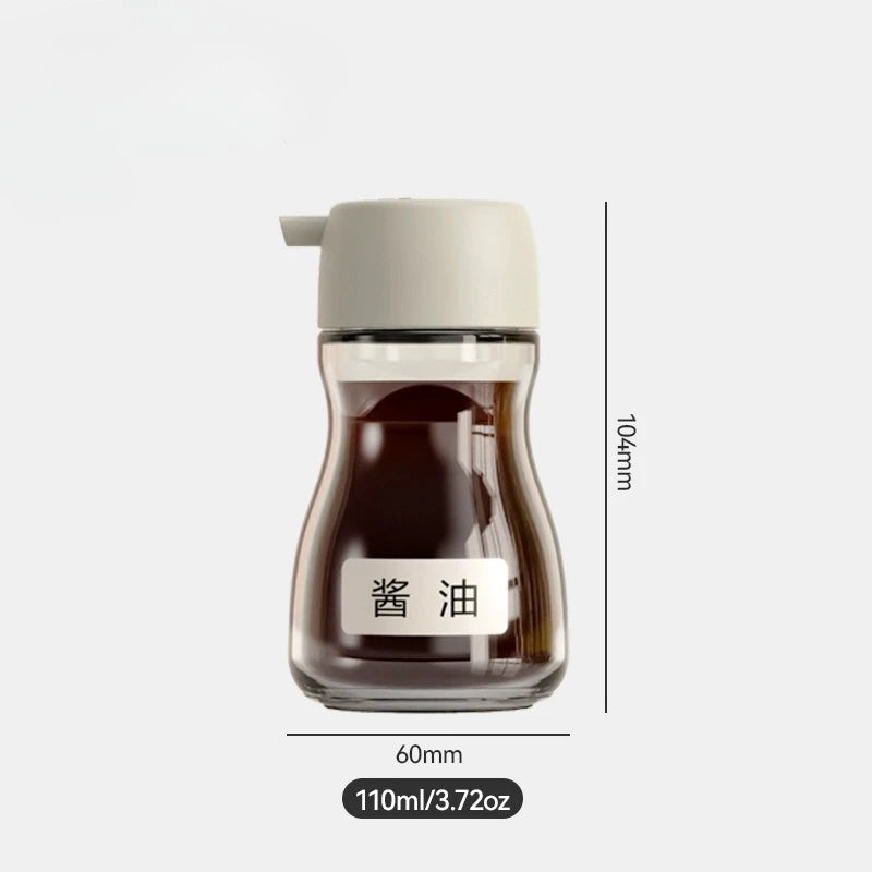 Hot 110/190ml Japanese Style Glass Oil Bottle Desktop Seasoning Bottle Kitchen Household Glass Soy Sauce Seasoning Can Oil Pot Peaceful Pleasures Health and Wellness