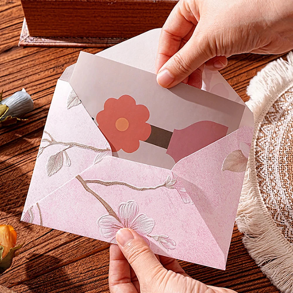 Retro Brocade Envelopes Chinese Letter Writing Package Wedding Party