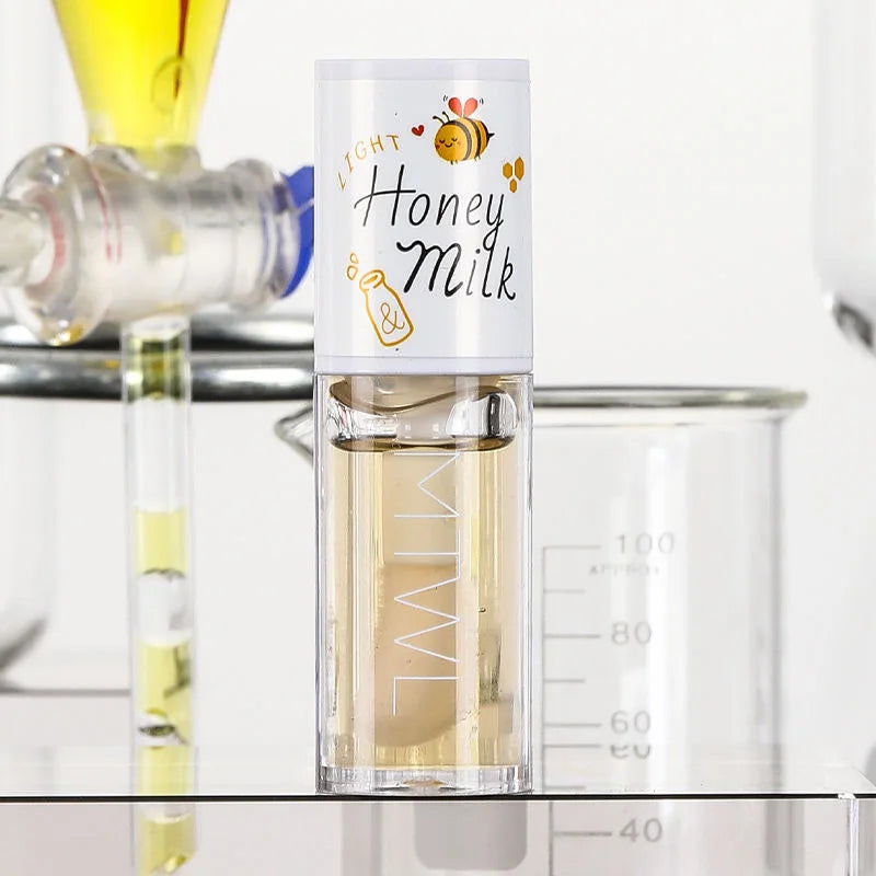 Peach Milk Honey Lip Oil Gloss – Moisturizing & Fades Lip Lines
