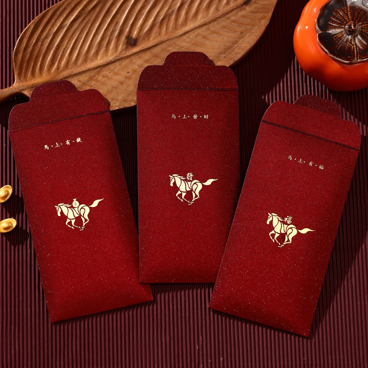 2026 Year of the Horse Red Envelopes 6pcs | Lucky Hong Bao