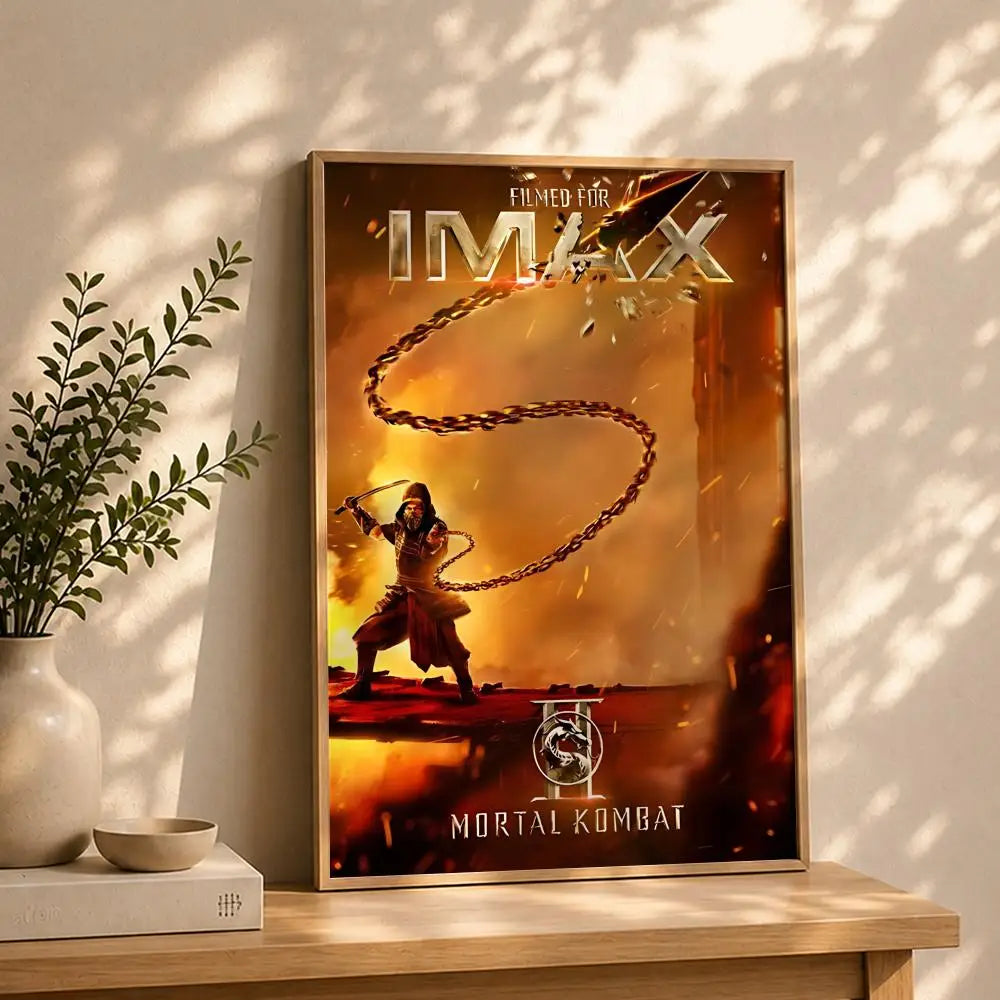 Mortal Kombat Movie Poster – HD Self-Adhesive Waterproof Wall Art Wall Art Poster Peaceful Pleasures Health and Wellness