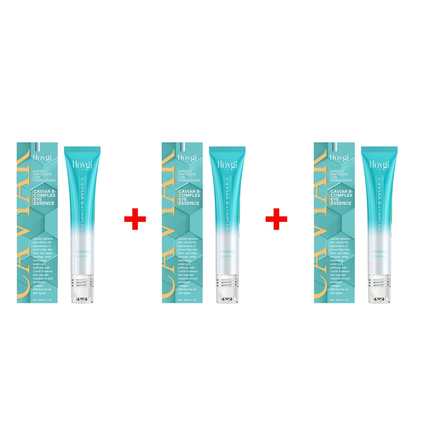 Caviar Eye Essence Firming Lifting Fine Lines Smoothing Remove Dark Clrcles Anti Puffiness Moisturize Skin Around the Eye Serum Peaceful Pleasures Health and Wellness 3 X 20g boxed