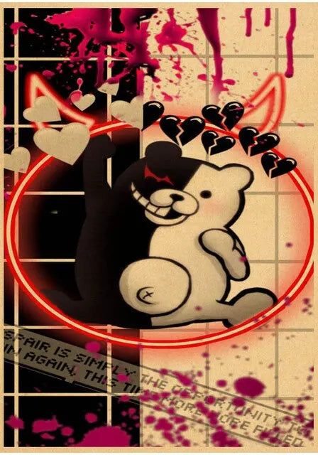 Kyouko Kirigiri Danganronpa Canvas Wall Art Classic Japanese Anime Character Kraft Poster for Children Bedroom Home Decoration Peaceful Pleasures Health and Wellness