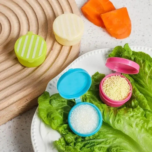 Mini Seasoning Box Portable Plastic Sauce Bottle Food Grade Packaging Peaceful Pleasures Health and Wellness
