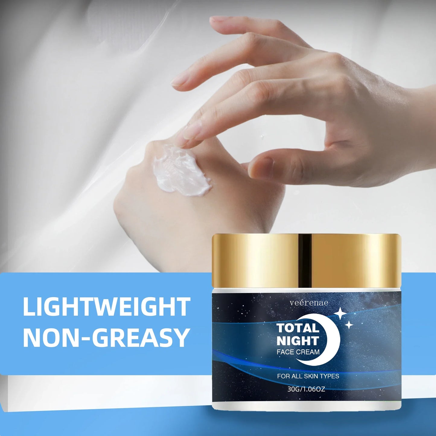 Véerenae Total Night Face Cream – Non-Greasy Moisturizer