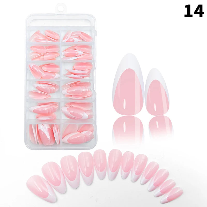 120pcs/box Nude Pink Matte French Press On Nails 12sizes Extra Long Square Full Cover Soft Gel False Nail Tips Nail Extension Peaceful Pleasures Health and Wellness FS XRJ2
