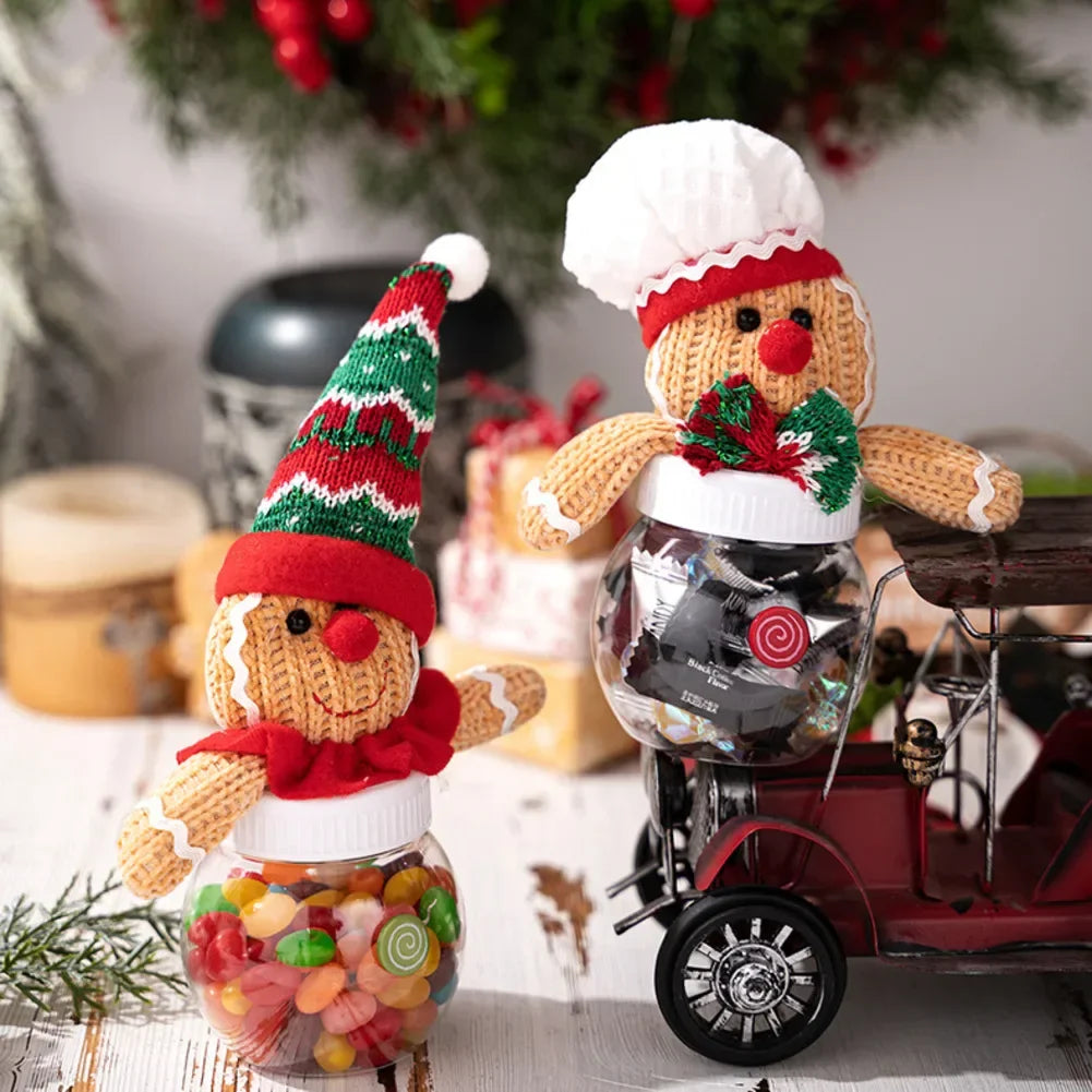 Christmas Candy Jar Biscuit Man Design – Holiday Treat Storage