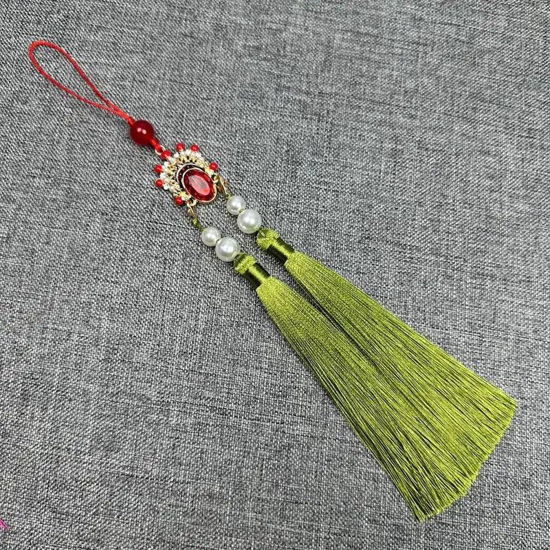 Antique Hanfu Tassel Pendant | Ethnic Cheongsam Décor 25cm