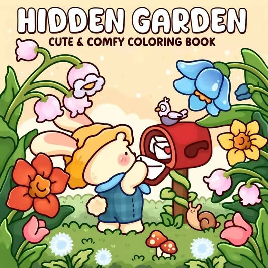 Hidden Garden Cute Comfy Coloring Book Adults Drawing Perfect Party Peaceful Pleasures Health and Wellness 1