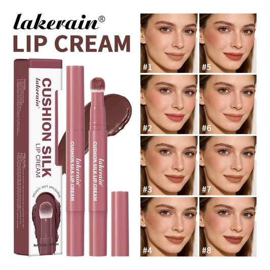 Lakerain Cushion Silk Lip Cream – Matte, Waterproof, Non-Transfer Cushion Lip Cream Oasis Select