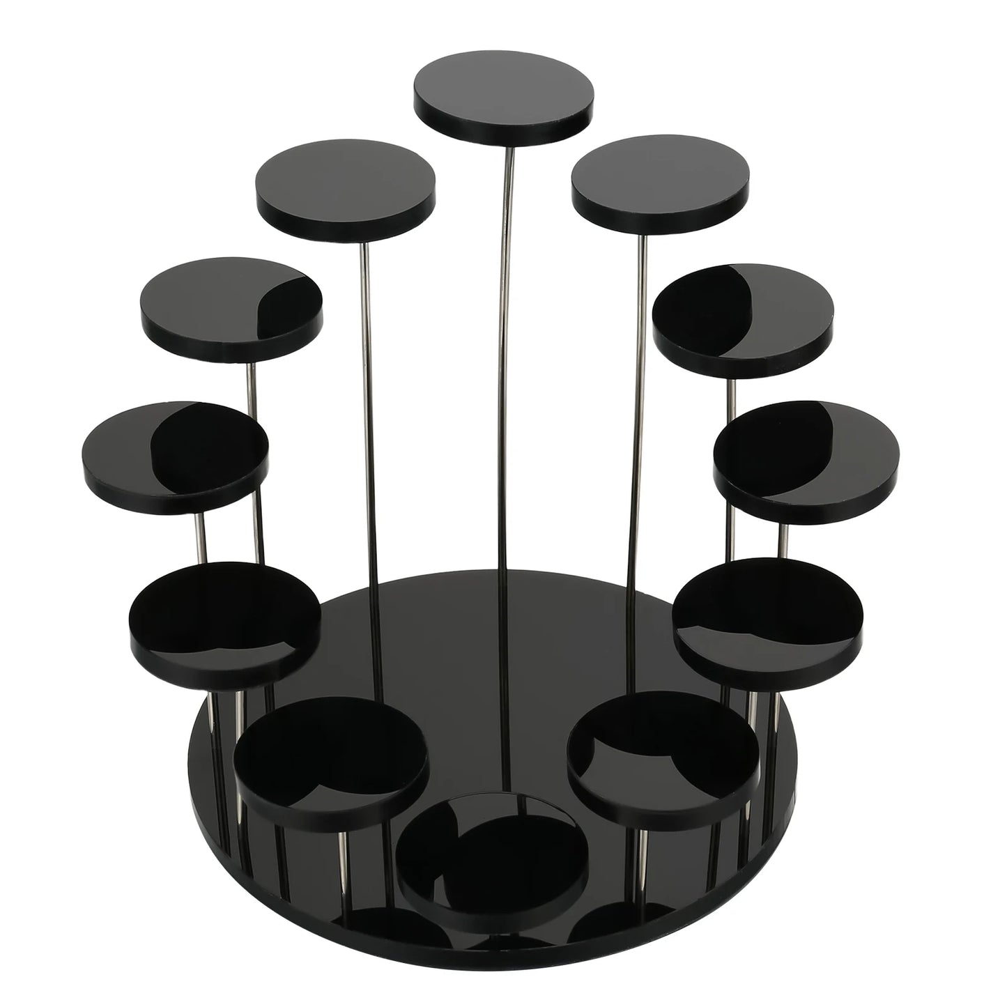 Multi-Layer Cupcake Stands Round Pastry Cake Rack Holder Tray for Baby Shower Wedding Birthday Decoration Cake Stand gass Peaceful Pleasures Health and Wellness E
