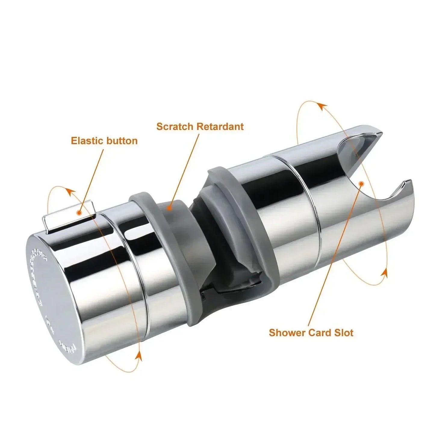 Hot Universal Shower Head Holder Adjustable 18~25mm ABS Chrome Shower Rail Holder Bathroom Accessories Shower Mounting Brackets Peaceful Pleasures Health and Wellness