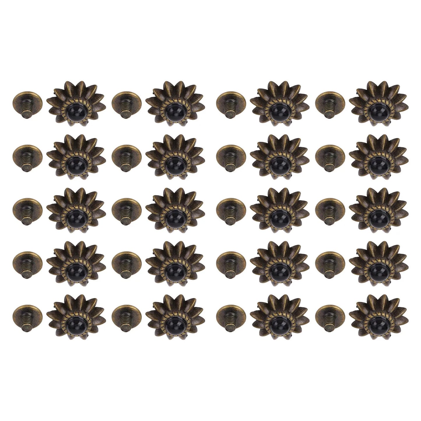 Simulation Turquoise Alloy Rivets Easy Installation Removal Small Zinc Alloy Daisy Decorative Conchos Buckles for Leathercraft Peaceful Pleasures Health and Wellness