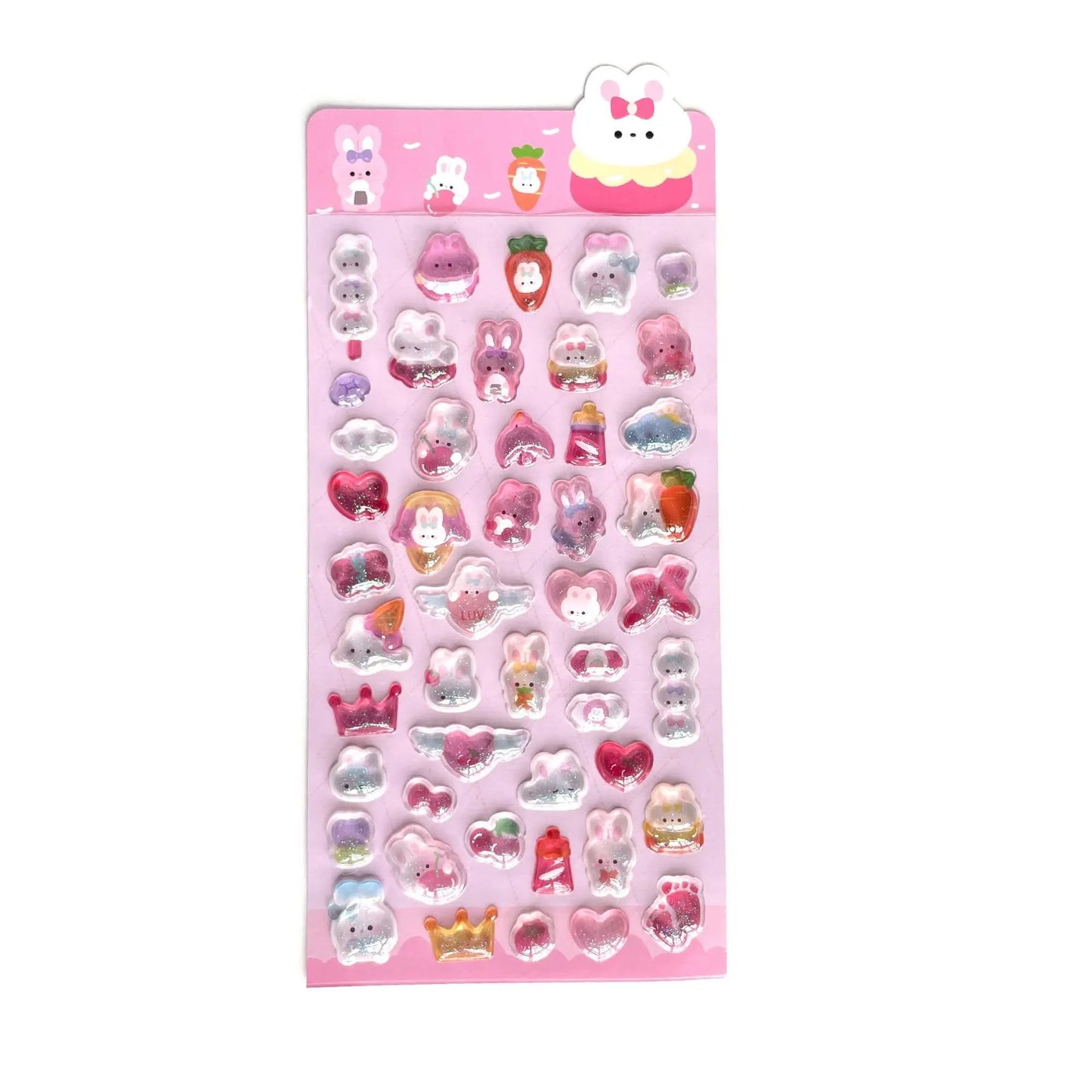 3D Glitter Crystal Cartoon Stickers – Diamond Relief Decorative