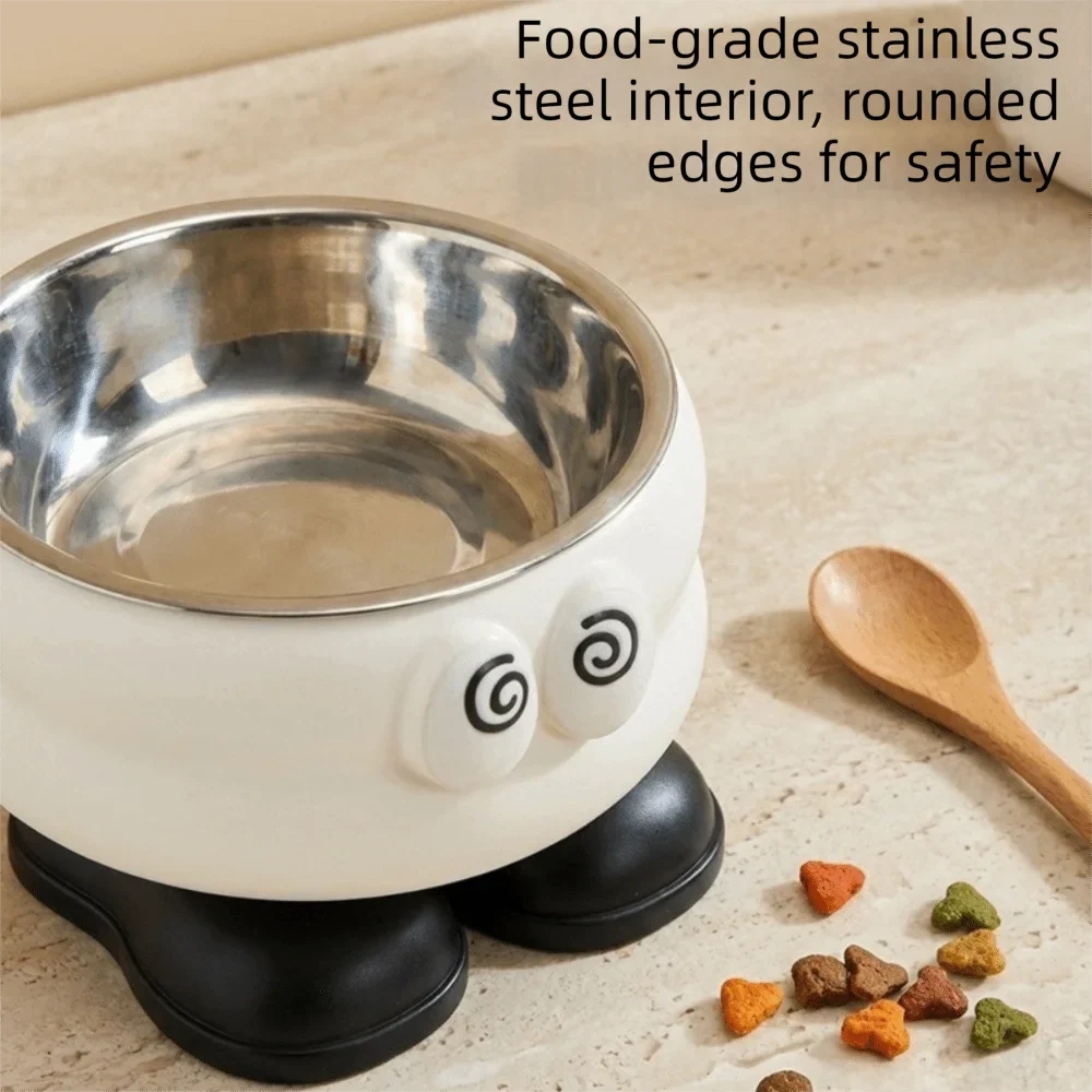 Elevated Stainless Steel Pet Bowl | Non-Slip Anti-Tip