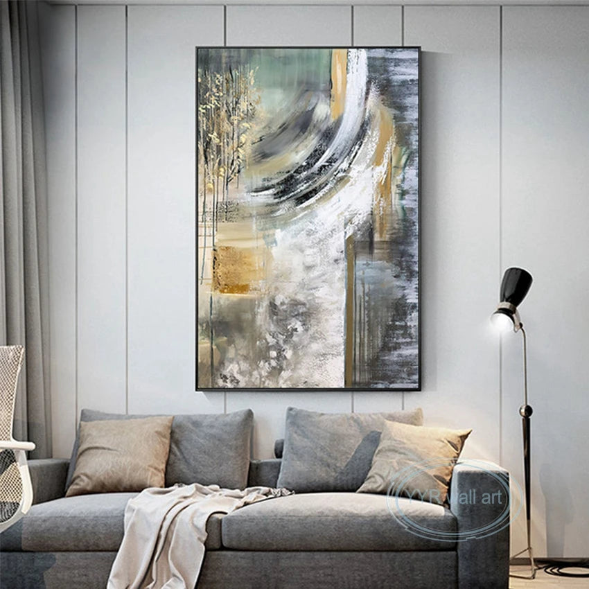 High Quality Living Artwork Handmade Canvas Art Oil Painting Light Luxury Decorative Abstract Wall Poster Drawing Room Bedroom Peaceful Pleasures Health and Wellness